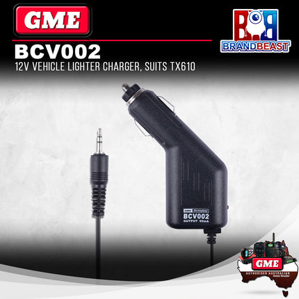 GME BCV002 12V Vehicle Lighter Charger Suits TX610