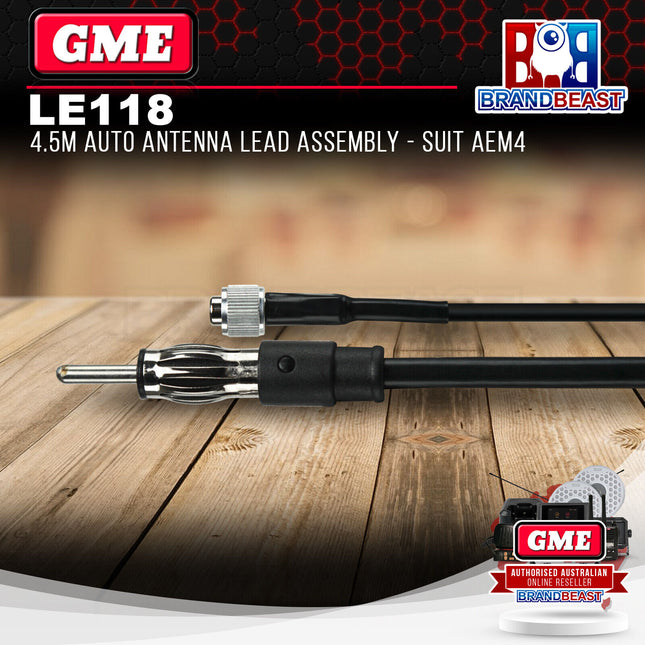 GME LE118 4.5m Auto Antenna Lead Assembly - Suit AEM4