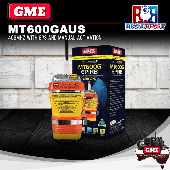 GME MT600GAUS 406mHz Emergency Beacon with GPS