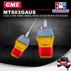 GME MT603GAUS 406mHz EPIRB Aus Man/Water Activation with GPS Receiver