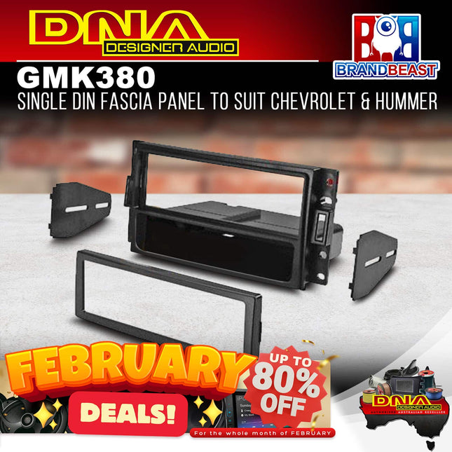 DNA GM-K380 Single DIN Fascia Panel To Suit Chevrolet &amp; Hummer