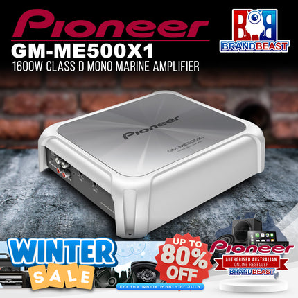 Pioneer GM-ME500X1 1600W Class D Mono Marine Amplifier