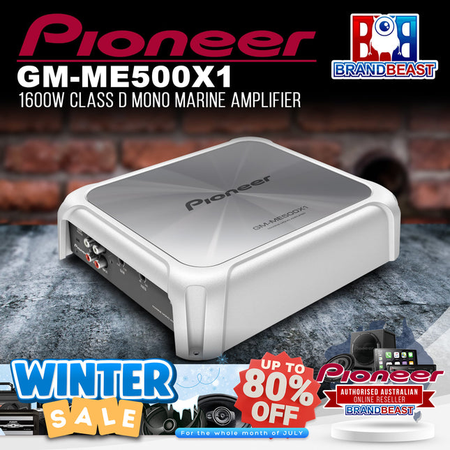 Pioneer GM-ME500X1 1600W Class D Mono Marine Amplifier