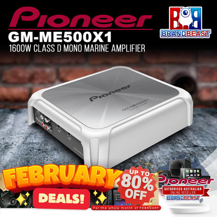 Pioneer GM-ME500X1 1600W Class D Mono Marine Amplifier