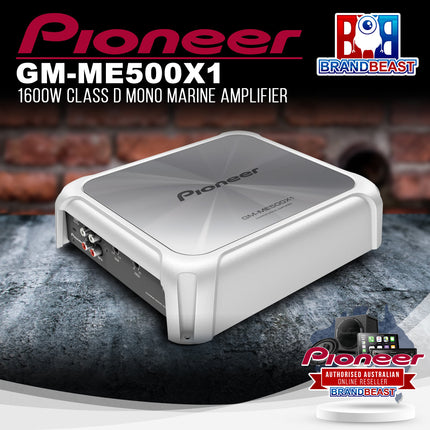 Pioneer GM-ME500X1 1600W Class D Mono Marine Amplifier