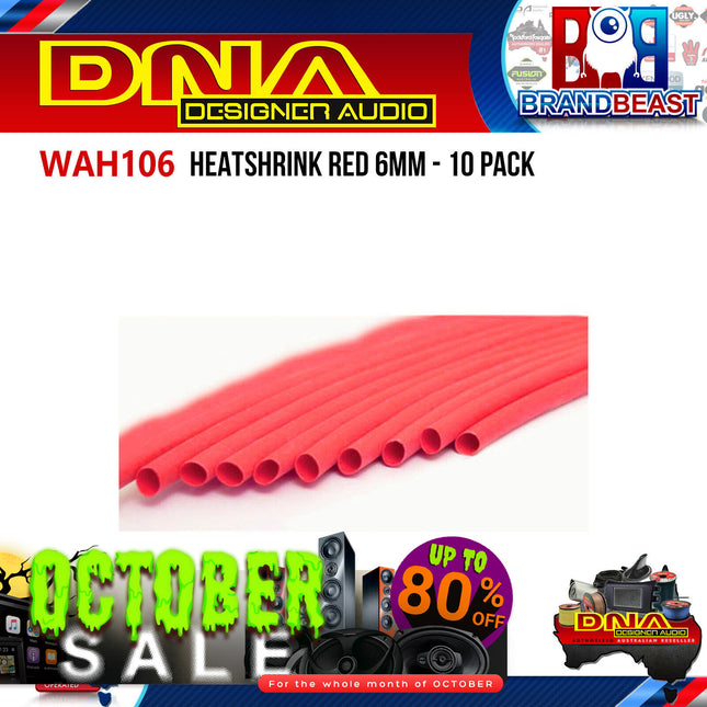 DNA WAH108 8mm Heatshrink Red - 10 Pieces
