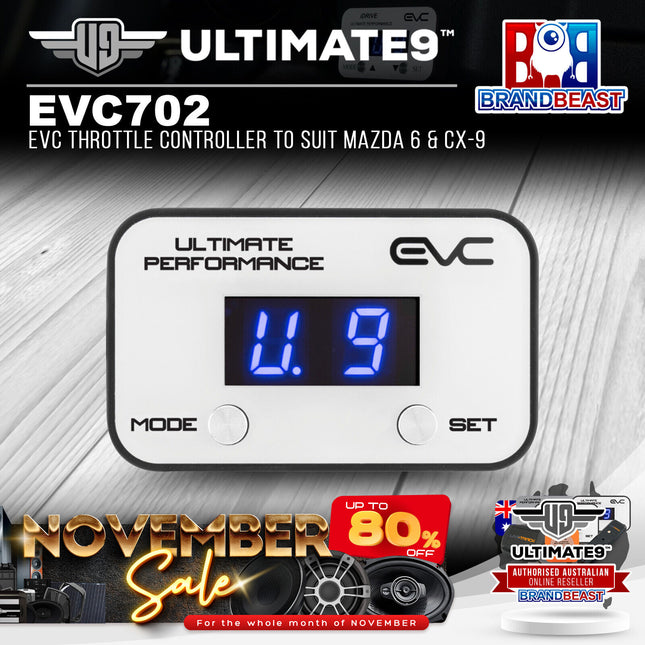 Ultimate9 EVC702 EVC Throttle Controller to Suit Mazda 6 & CX-9