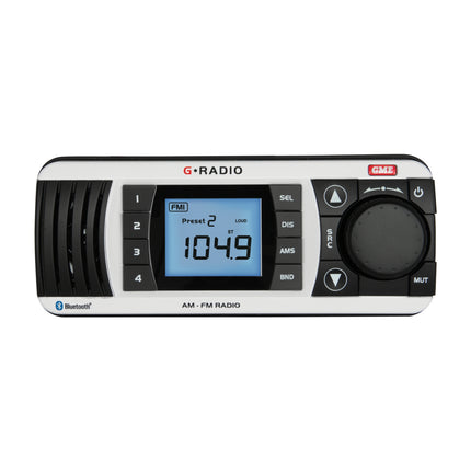 GME GR300BTW White AM/FM Marine Radio with Bluetooth