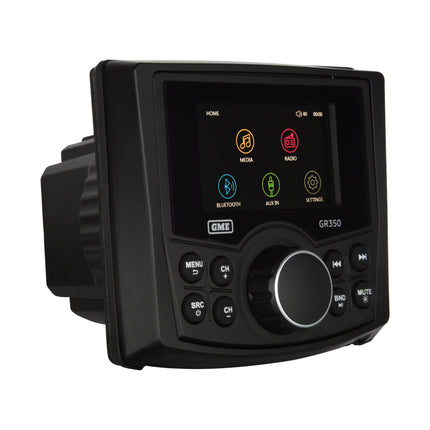 GME GR350BTB AM/FM Marine Stereo with Bluetooth & USB/AUX Input - Black