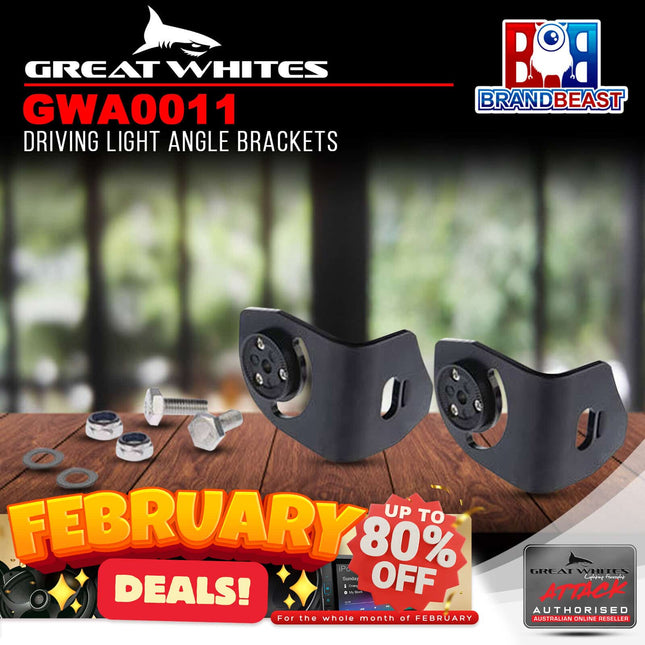 Great Whites GWA0011 Driving Light Angle Brackets