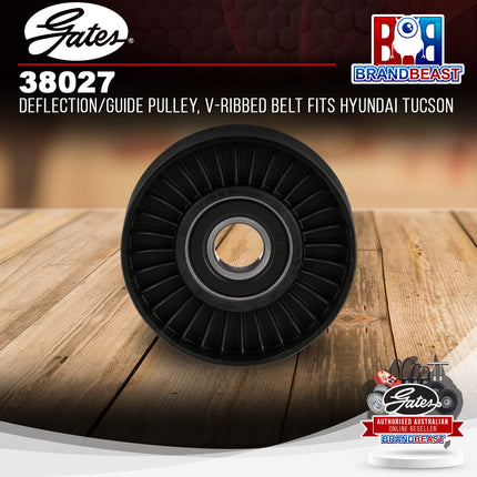 Gates 38027 Deflection/Guide Pulley, V-Ribbed Belt Fits Hyundai Tucson