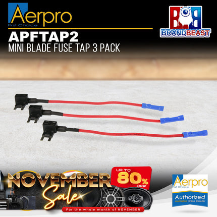 Aerpro APFTAP2 Mini Blade Fuse Tap - 3 Pcs.