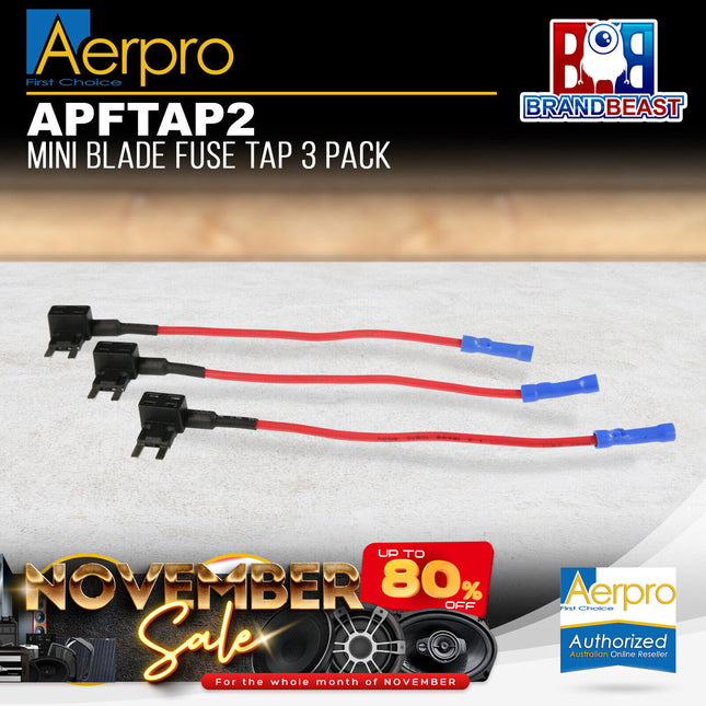 Aerpro APFTAP2 Mini Blade Fuse Tap - 3 Pcs.
