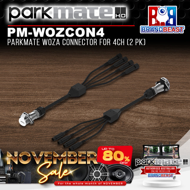 Parkmate PM-WOZCON4 4 Channel Heavy Duty Woza Connector Cable (2 PK)