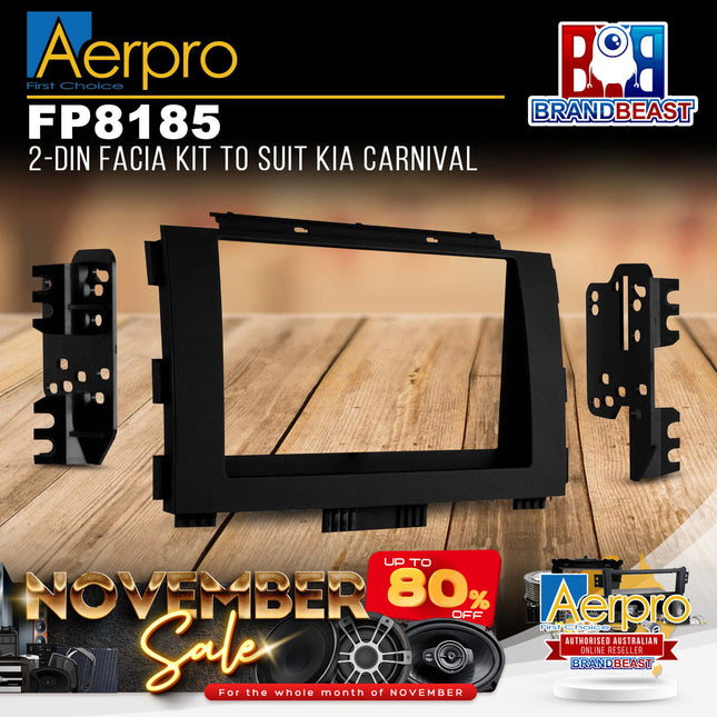 Aerpro FP8185 2-DIN Facia Kit Suit Kia Carnival 2015-ON Matte Black