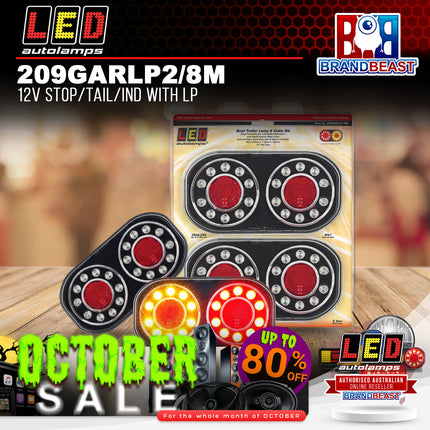 LED Autolamps 209GARLP2/8M 12V Stop/Tail/Ind With LP