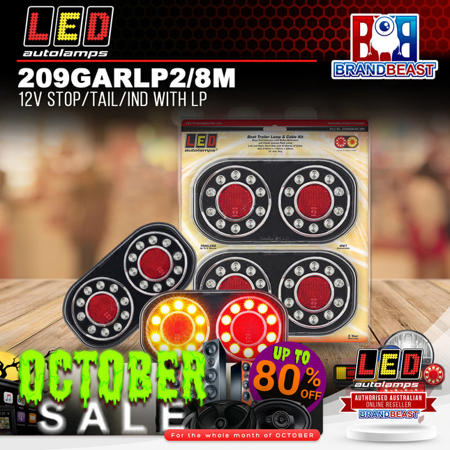 LED Autolamps 209GARLP2/8M 12V Stop/Tail/Ind With LP