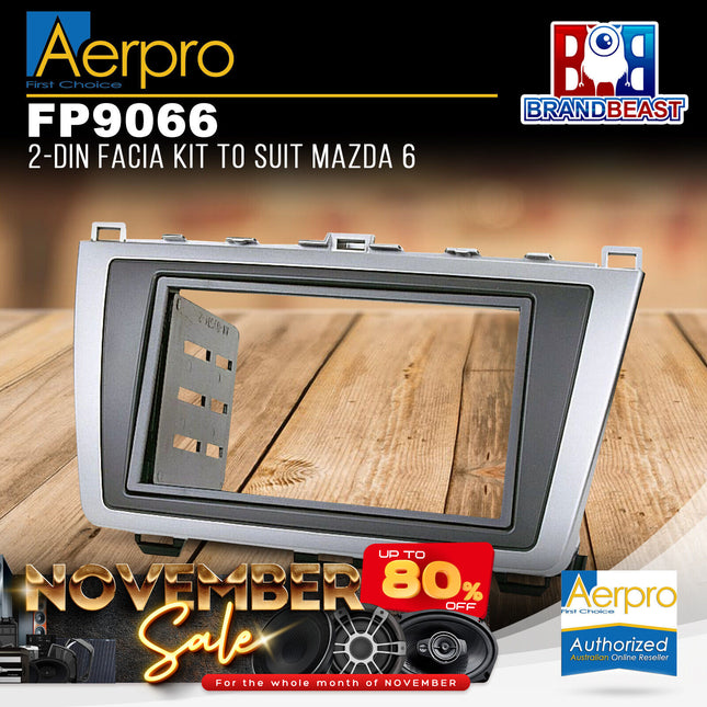 Aerpro FP9066 2-DIN Facia Kit Suit Mazda 6 GH Series 1/2