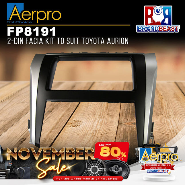 Aerpro FP8191 2-DIN Facia Kit to Suit Toyota Aurion