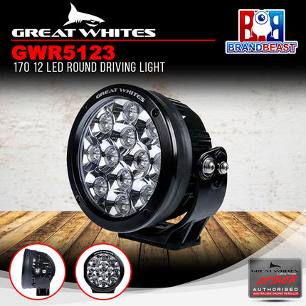 Great Whites GWR5123 170 12 LED Round Driving Light