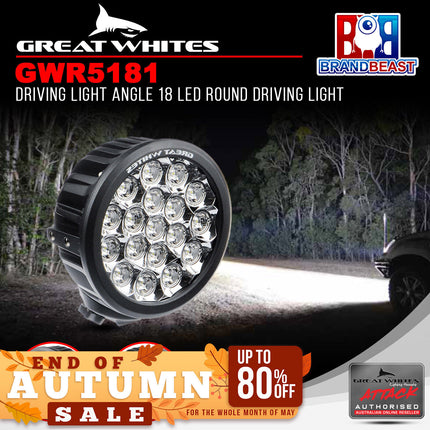 Great Whites GWR5181 18 LED Round Driving Light