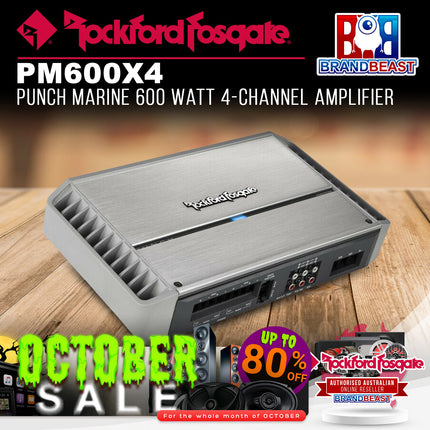 Rockford Fosgate PM600X4 Punch Marine 600 Watt 4-Channel Amplifier
