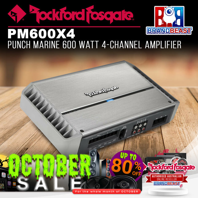 Rockford Fosgate PM600X4 Punch Marine 600 Watt 4-Channel Amplifier