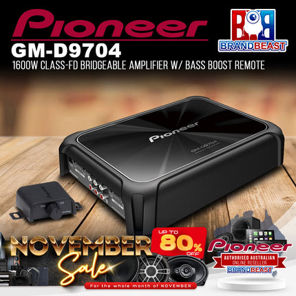 Pioneer GM-D9704 1600W Class-FD 4-Channel Bridgeable Amplifier