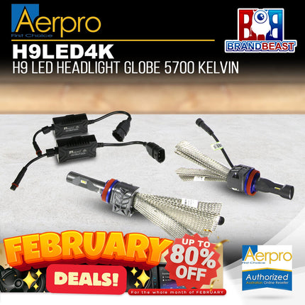 Aerpro H9LED4K H9 Led Headlight Globe 5700 Kelvin