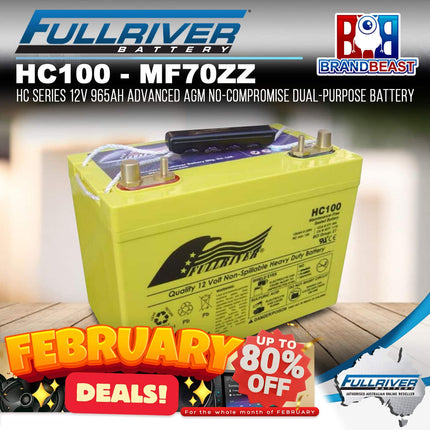 Fullriver HC100 - (MF70ZZ) HC Series 12V 965Ah Advanced AGM Dual-Purpose Battery