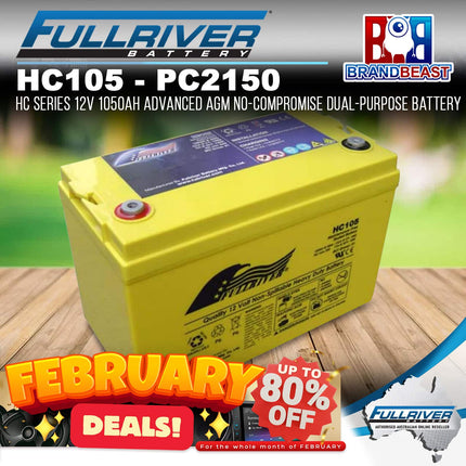 Fullriver HC105 -(PC2150) HC Series 12V 1050Ah Advanced AGM Dual-Purpose Battery