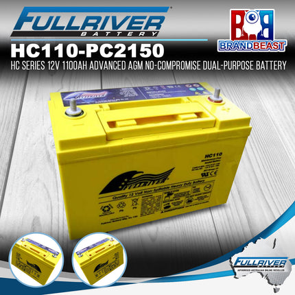 Fullriver HC110 - (PC2150 STUD) 12V 1100Ah Advanced AGM Dual-Purpose Battery