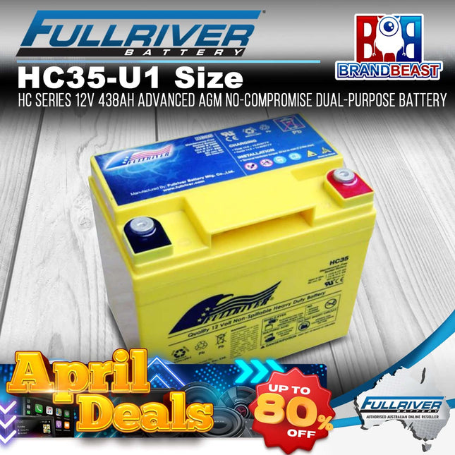 Fullriver HC35 - (U1 Size) HC Series 12V 438Ah Advanced AGM Dual-Purpose Battery