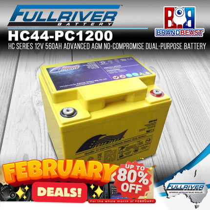 Fullriver HC44 - (PC1200) HC Series 12V 560Ah Advanced AGM Dual-Purpose Battery