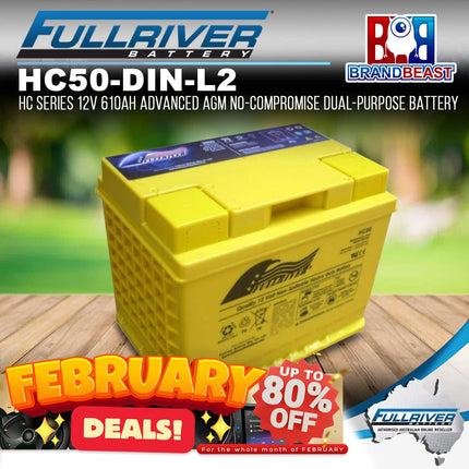 Fullriver HC50 - (DIN-L2) HC Series 12V 610Ah Advanced AGM Dual-Purpose Battery