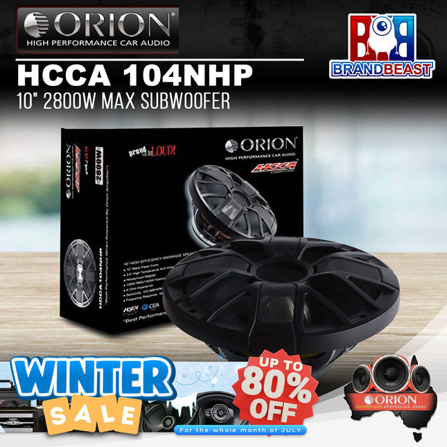 Orion HCCA 104NHP 10" 2800W Max Subwoofer