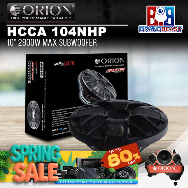 Orion HCCA 104NHP 10" 2800W Max Subwoofer