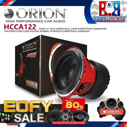 Orion HCCA HCCA122 12" Subwoofer 10000 Watt 2ohm