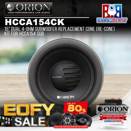 Orion HCCA154CK 15" Dual 4-Ohm Subwoofer Replacement Cone (Re-Cone) Kit for HCCA154 Sub
