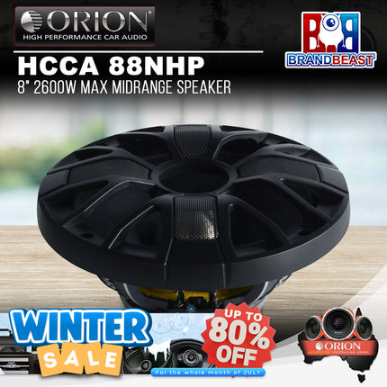 Orion HCCA 88NHP 8" 2600W Max Midrange Speaker
