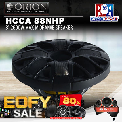 Orion HCCA 88NHP 8&quot; 2600W Max Midrange Speaker