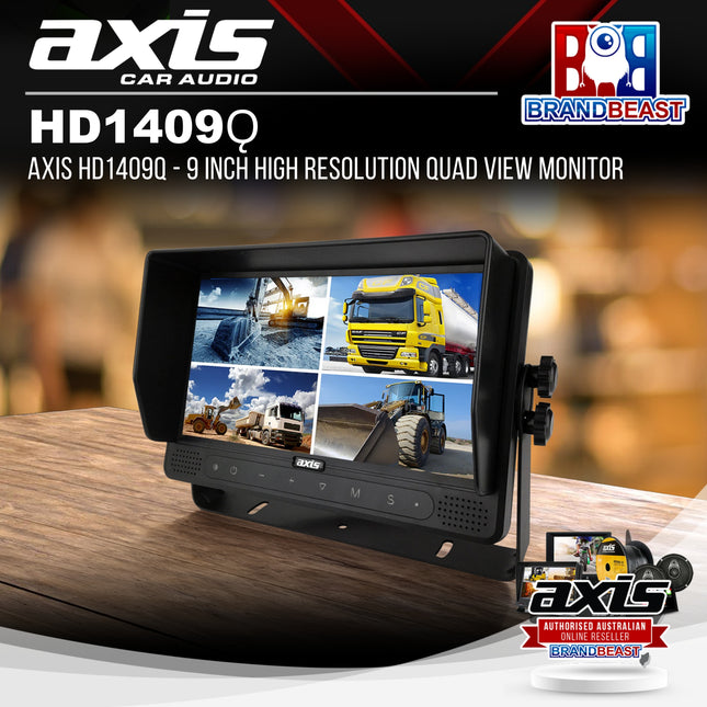 AXIS HD1409Q - 9 Inch High Resolution Quad View Monitor
