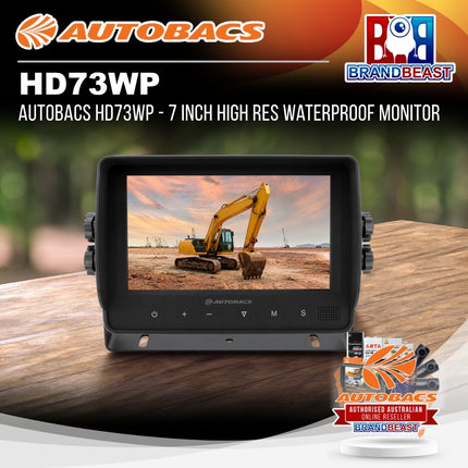 AUTOBACS HD73WP - 7 Inch High Res Waterproof Monitor