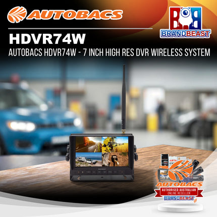 AUTOBACS HDVR74W - 7 Inch High Res DVR Wireless System