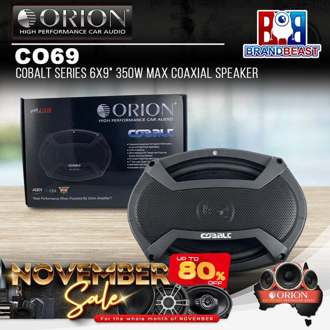 Orion CO69 Cobalt Series 6x9" 350W Max Coaxial Speaker