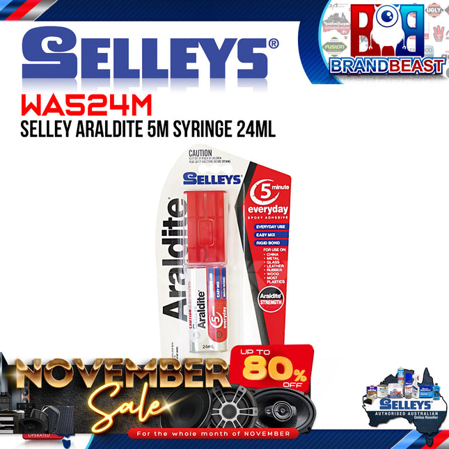 Selleys WA524M Araldite 5M Syringe 24ml