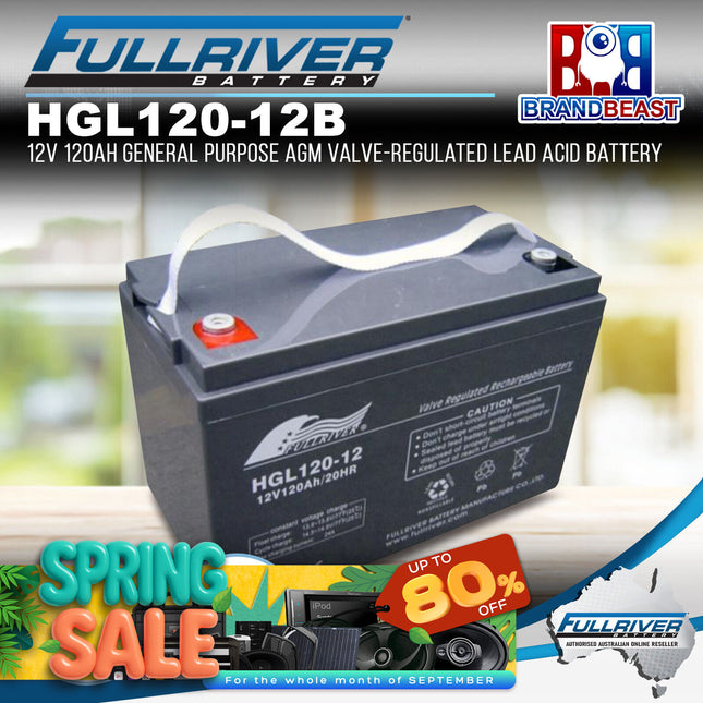 Fullriver HGL120-12B HGL Series 12V 120Ah AGM Valve-Regulated Lead Acid Battery