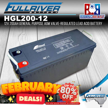 Fullriver HGL200-12 HGL Series 12V 200Ah AGM Valve-Regulated Lead Acid Battery