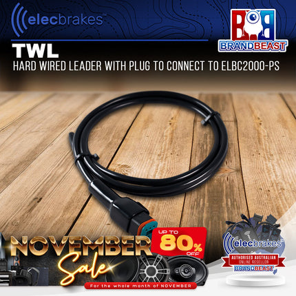 Elecbrakes TWL Hard Wired Leader with Plug to Connect to ELBC2000-PS