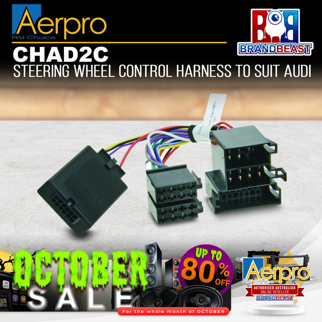 Aerpro CHAD2C Steering Wheel Control Harness Suit Audi Non Amplified